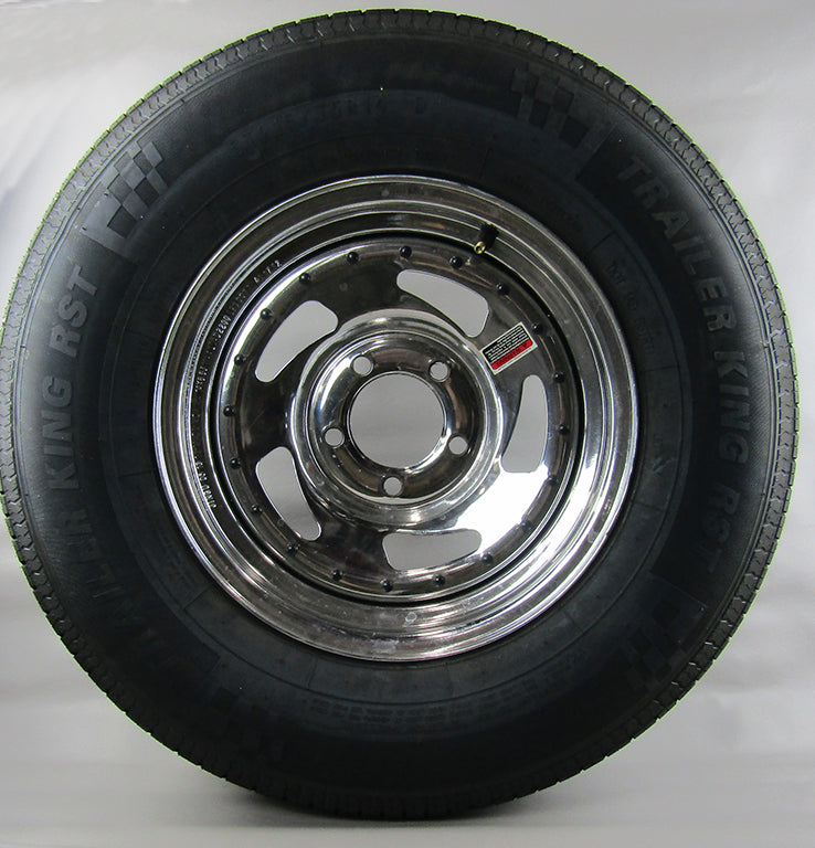 Malibu Trailer Wheel and Tire 14x5.5 ST215/75R14