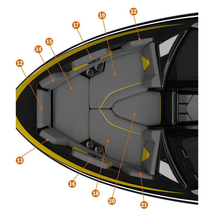 Port Bow Side Cushion 2020 21 VLX