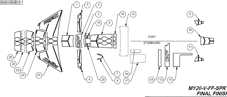 Soft Grip Transom Piece - Standard part 22